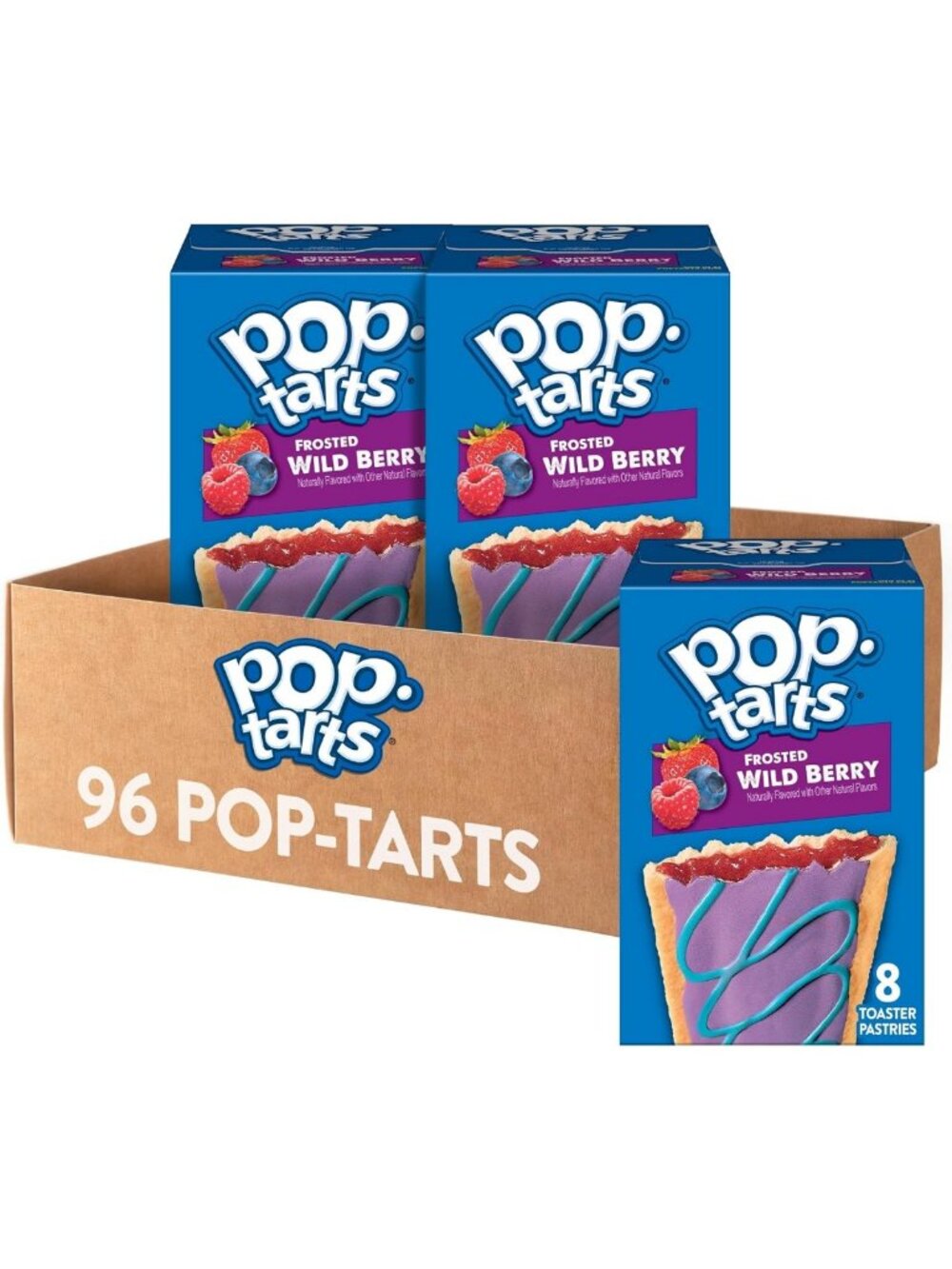 Frosted Wild Berry Pop-Tarts - 12 Boxes of Delicious Breakfast Snacks for Kids